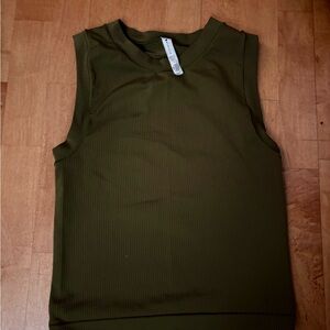 Athleta Olive Green Muscle Tee